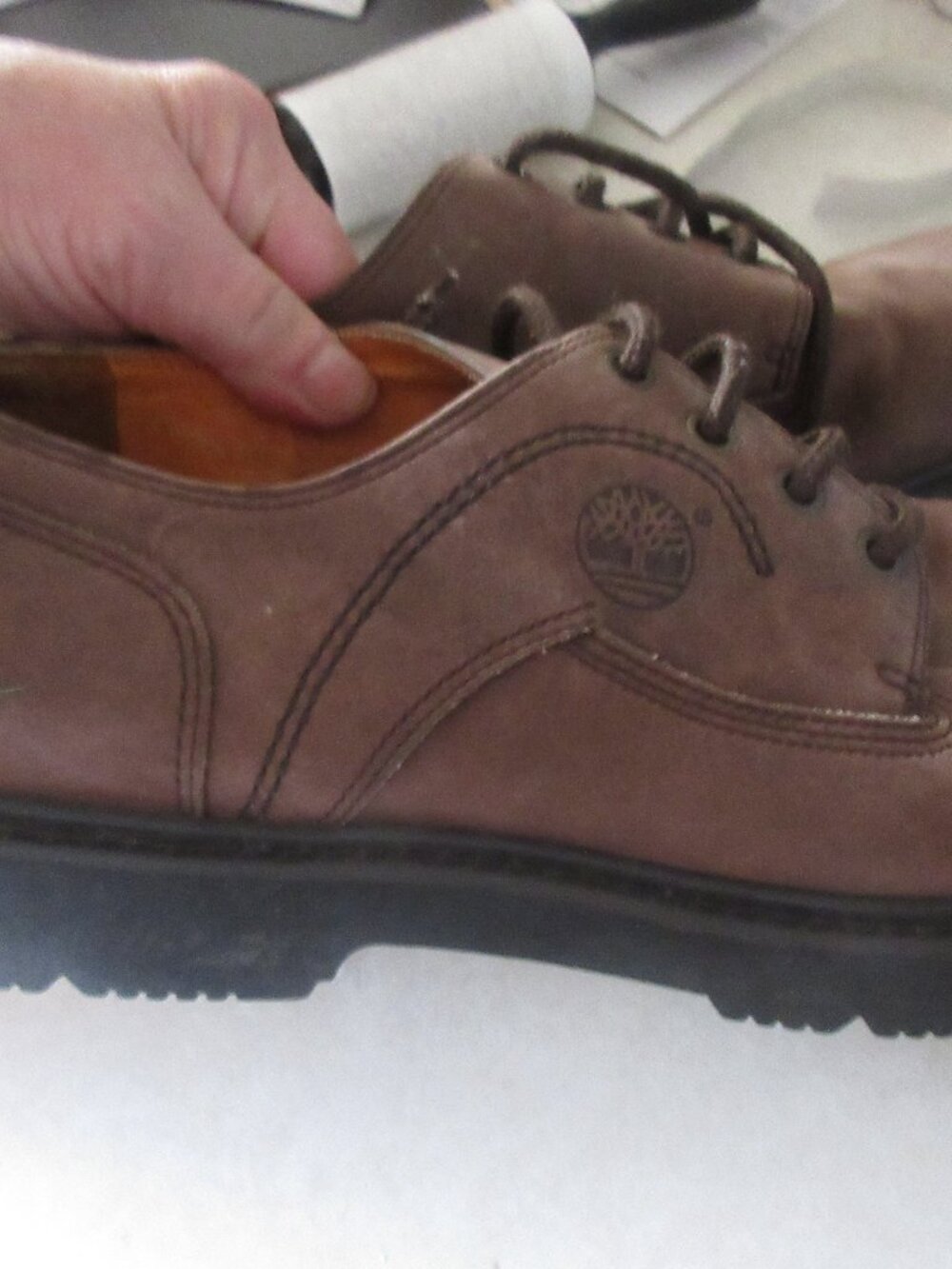 Timberland brown lace up mens shoes 11 m